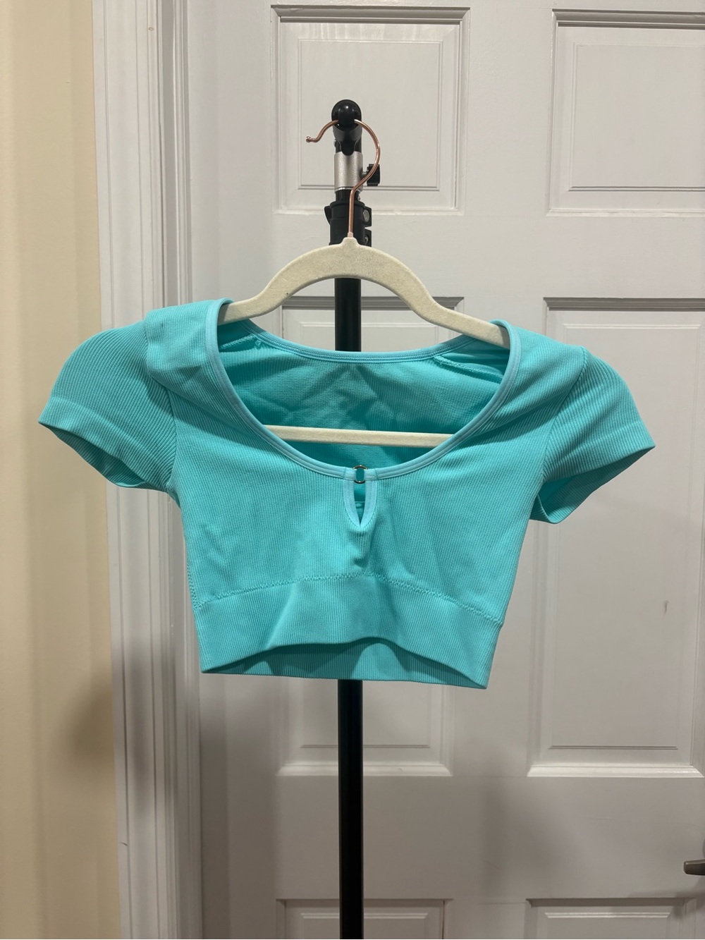 Aerie Teal Crop Tee